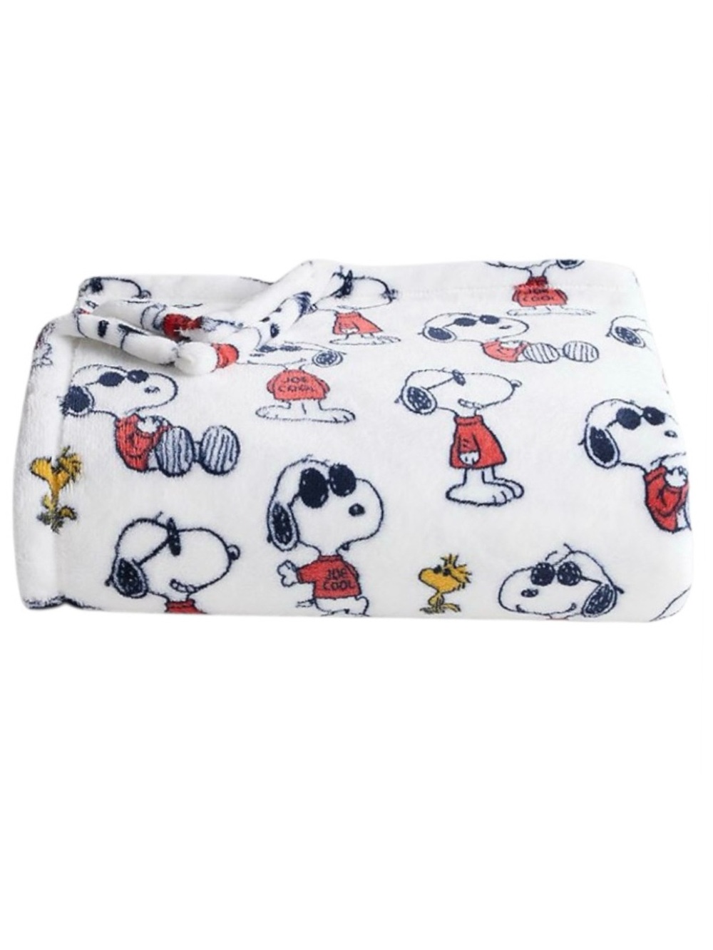 Peanuts Snoopy & Woodstock Joe Cool Throw Plush Blanket (NWT)